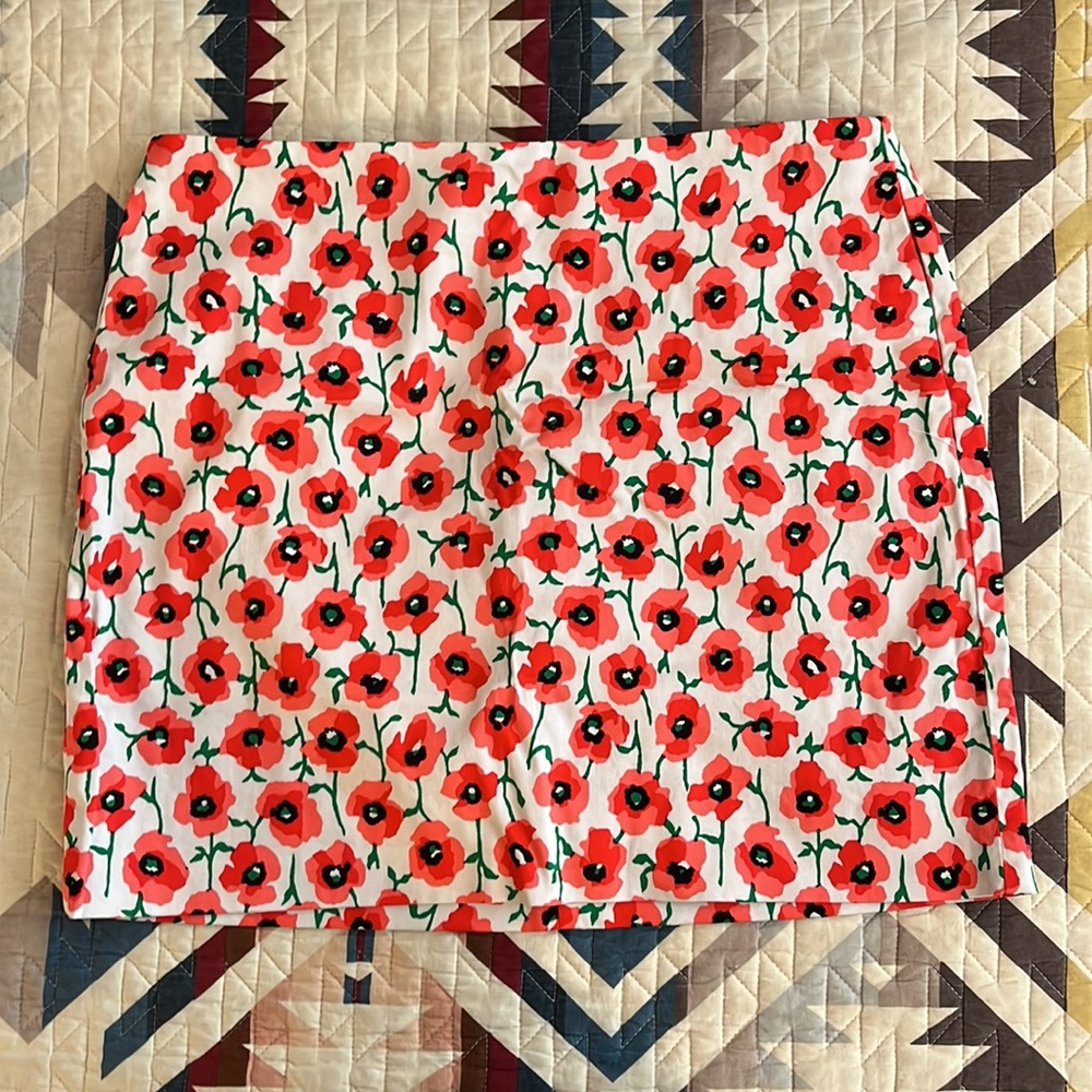 J Crew Mini Skirt - Poppy Pattern